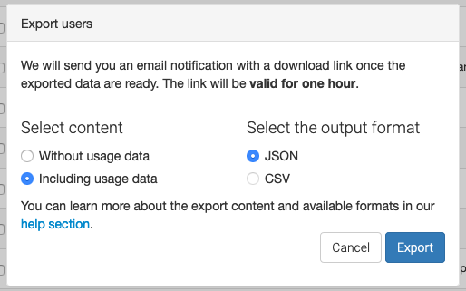 How to: export users : Inline Manual